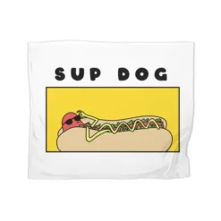 Sup Dog Hot Dog Premium Fleece Blanket VTM0970