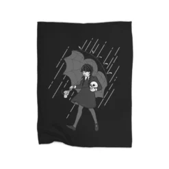 Salty Goth Girl Premium Fleece Blanket VTM0979