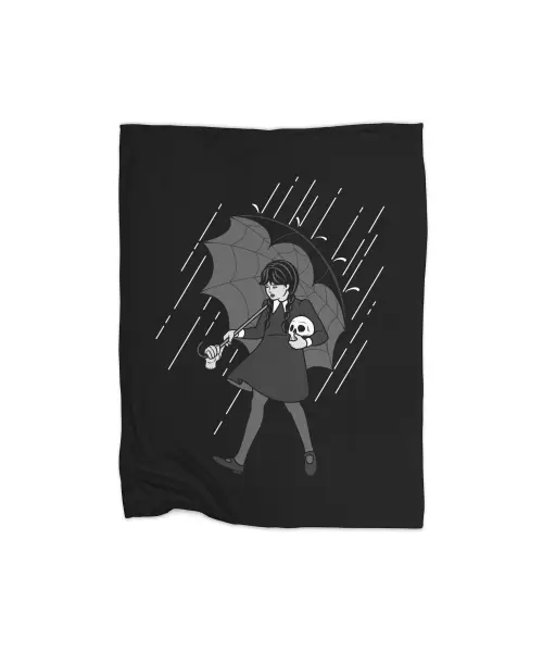 Salty Goth Girl Premium Fleece Blanket VTM0979