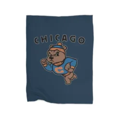 Vintage Chicago Bears Mascot Premium Fleece Blanket VTM0980