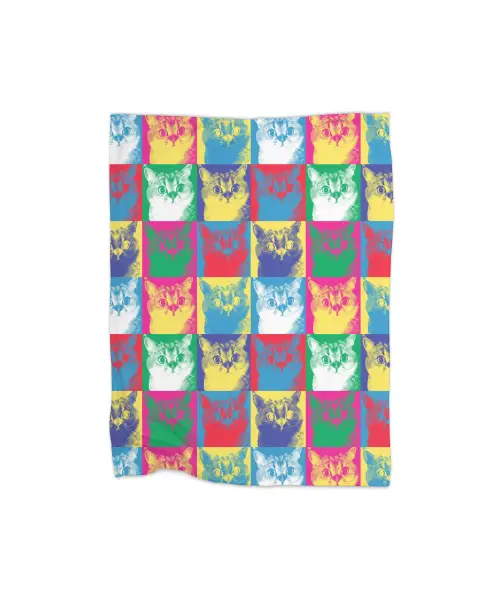 Pop Art Cats Premium Fleece Blanket VTM0991