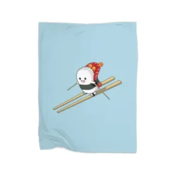 Sushi Ski Premium Fleece Blanket VTM0995