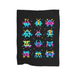 Video Games Retro Vibes Premium Fleece Blanket VTM1011