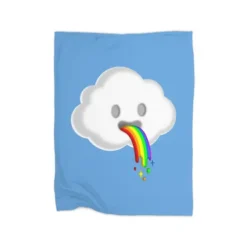 Happy Rainbow Premium Fleece Blanket VTM1024