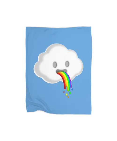 Happy Rainbow Premium Fleece Blanket VTM1024
