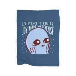 Strange Planet: Joy Needs No Defense Premium Fleece Blanket VTM1026