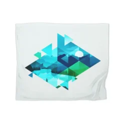 Geometric Landscape Premium Fleece Blanket VTM1028