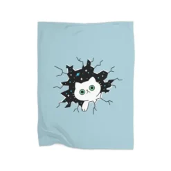 Cat Breaks The Universe Premium Fleece Blanket VTM1033