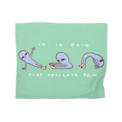 Strange Planet Special Product: It Is Pain That Prevents Pain Premium Fleece Blanket VTM1035