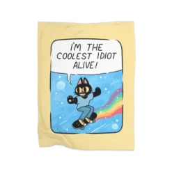 Coolest Idiot Premium Fleece Blanket VTM1036
