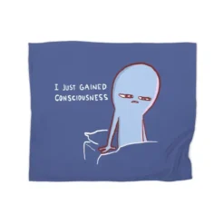 I Just Gained Consciousness Premium Fleece Blanket VTM1039