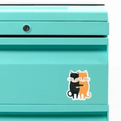 Cat Hug Custom Shape Magnet VTM1083