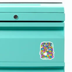 Doodletown Kitties - Neon Custom Shape Magnet VTM1117