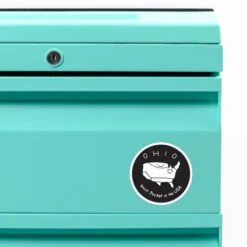 Ohio White Text Custom Shape Magnet VTM1149