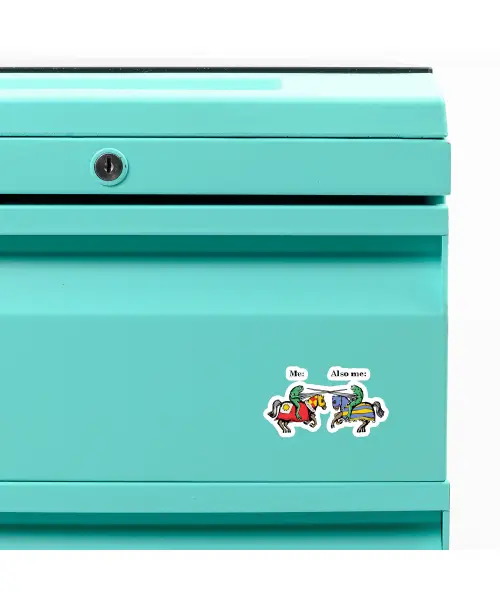 Medieval Jousting Frog Custom Shape Magnet VTM1161