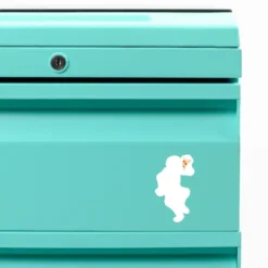 A Skeleton Enjoying A Slice Of Pizza Custom Shape Magnet VTM1169