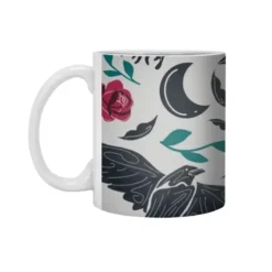 Mystic Raven Moon White 11Oz Ceramic Mug VTM1171