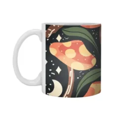 Funky Celestial Mushrooms White 11Oz Ceramic Mug VTM1172