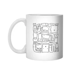 Poorly Drawn Cats White 11Oz Ceramic Mug VTM1175