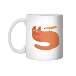 Fluffy Red Cat White 11Oz Ceramic Mug VTM1210