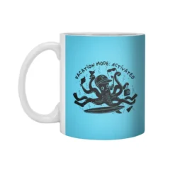 Vacation Mode Activated-Black White 11Oz Ceramic Mug VTM1217