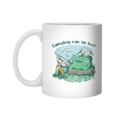 Camping Can Be Fun Introvert Frog White 11Oz Ceramic Mug VTM1224