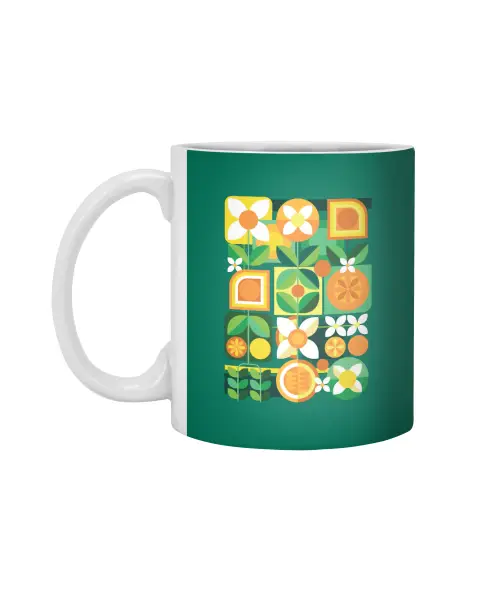 The Orange Grove White 11Oz Ceramic Mug VTM1229