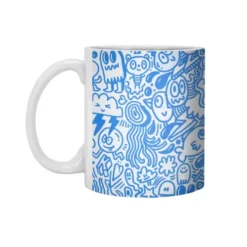 Blue Doodle Wotto White 11Oz Ceramic Mug VTM1240