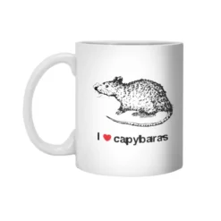I Love Capybaras Rat White 11Oz Ceramic Mug VTM1260