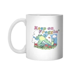 Keep On Froggin' Frog White 11Oz Ceramic Mug VTM1269