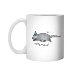 Trying My Best Opossum White 11Oz Ceramic Mug VTM1289