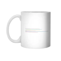 Coloured Lines White 11Oz Ceramic Mug VTM1297