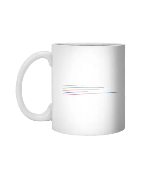 Coloured Lines White 11Oz Ceramic Mug VTM1297