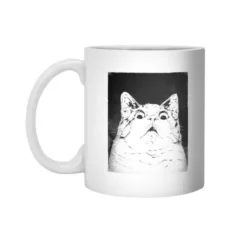 Surprise Cat White 11Oz Ceramic Mug VTM1299