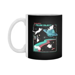 Unidentified Feline Object (Blue/Red) White 11Oz Ceramic Mug VTM1300